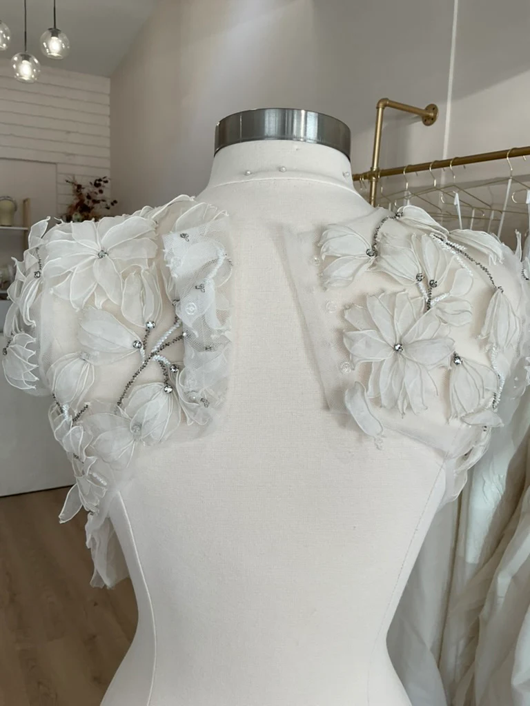 Amsale - Organza Floral Topper (2) - Image 3