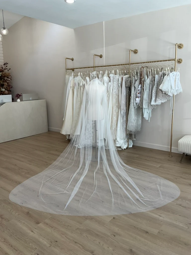 Custom - Raw Edge Silk Nylon Cathedral Tulle - Image 2