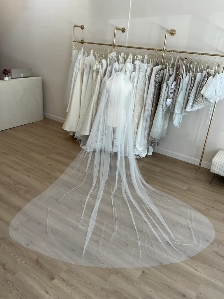 Custom - Raw Edge Silk Nylon Cathedral Tulle - Image 3