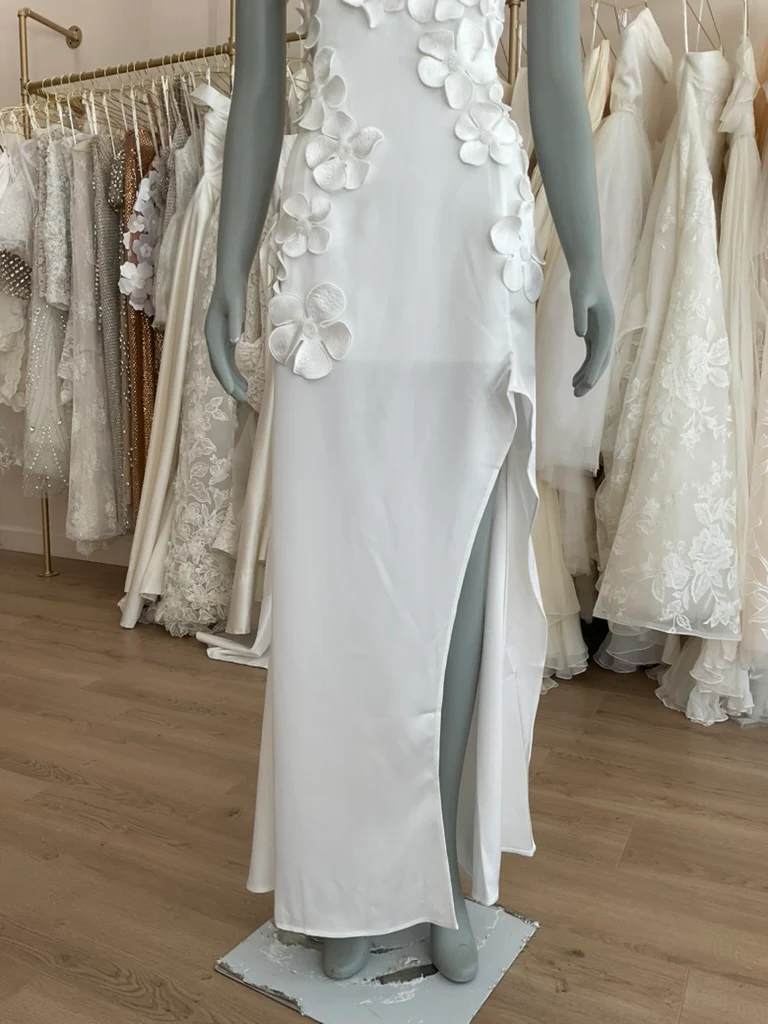 JW Pei - Floral Embroidered Long Dress (14) - Image 4