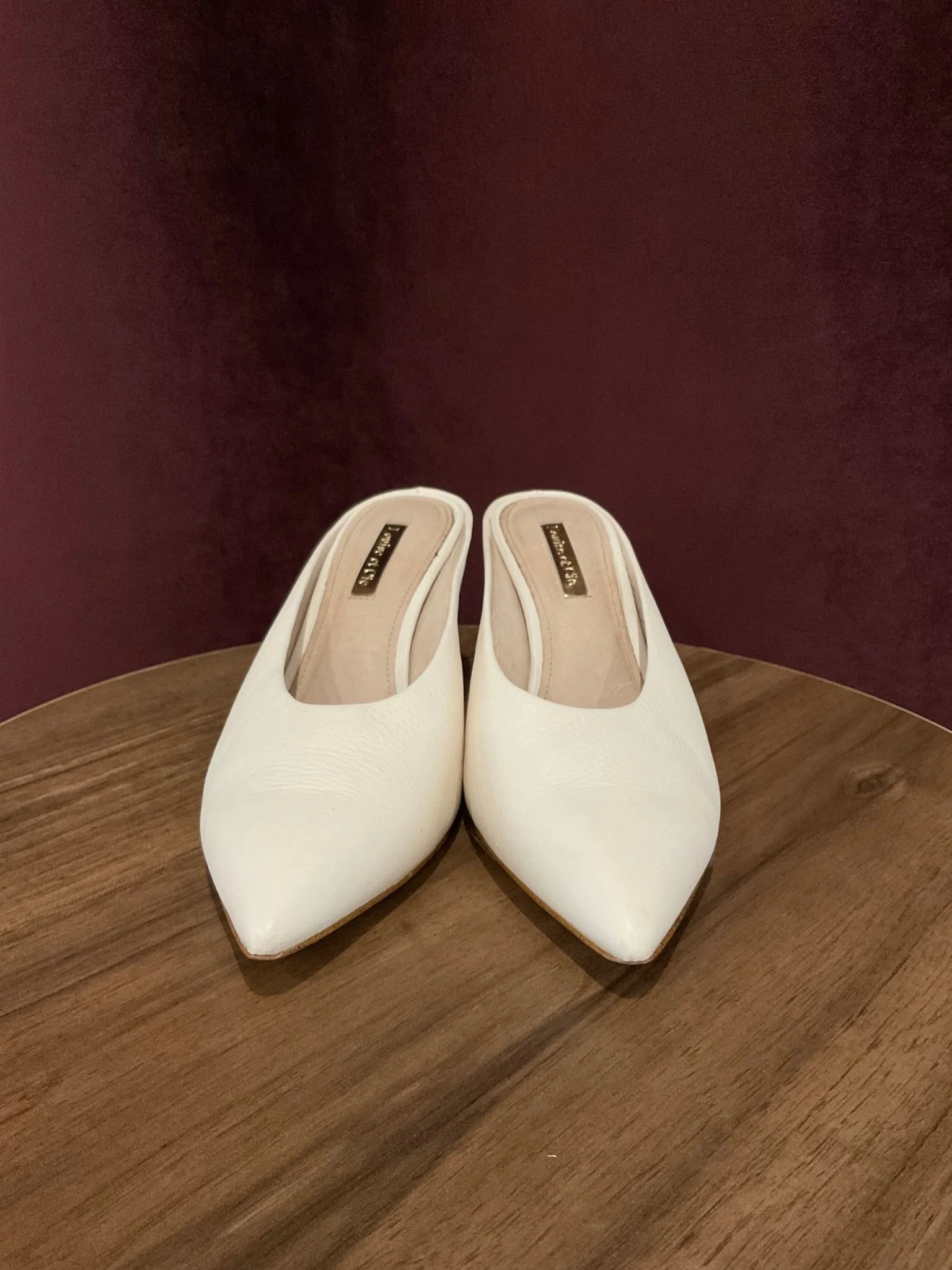 Louie Et Cie - White Leather Mule - Image 6
