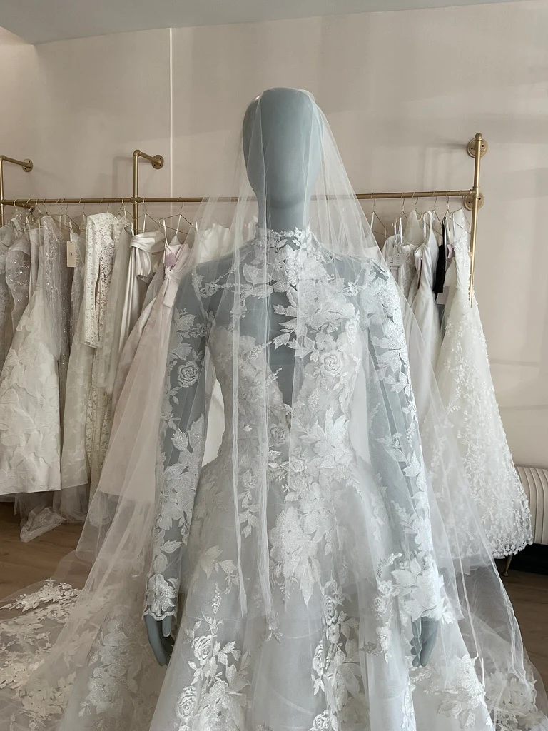 Monique Lhuillier - Wish w/ Jacket + Veil (8) - Image 13